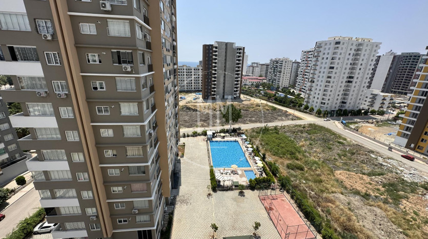 Квартира 2+1 с видом на море в Тедже Мерсин