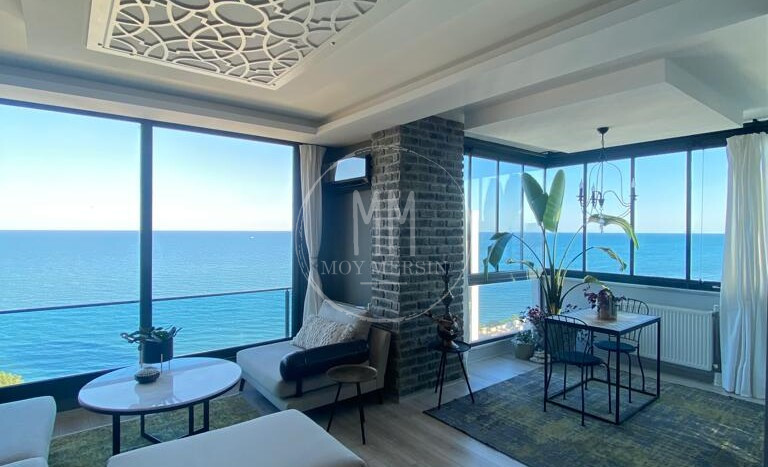 Квартира 3+1 с ПАНОРАМНЫМ видом на море Тедже Мерсин