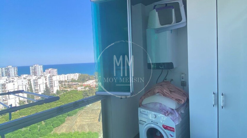 Квартира 2+1 в Тедже Мерсин, с видом на море