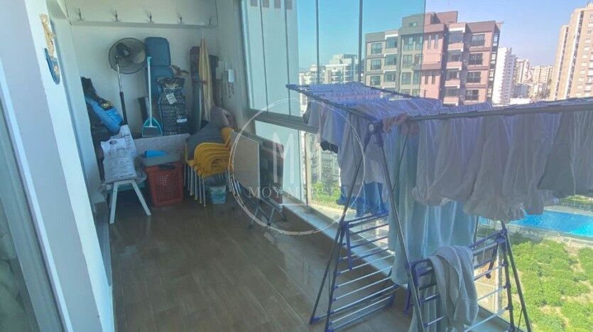 Квартира 2+1 в Тедже Мерсин, с видом на море